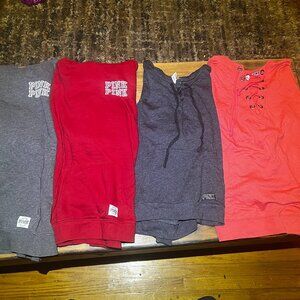 Victoria Secret PINK! Hoodie/Sweatshirt 4 Pack combo (LARGE)